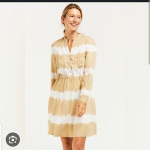 Velvet heart  Emmeline Taupe longsleeve dress